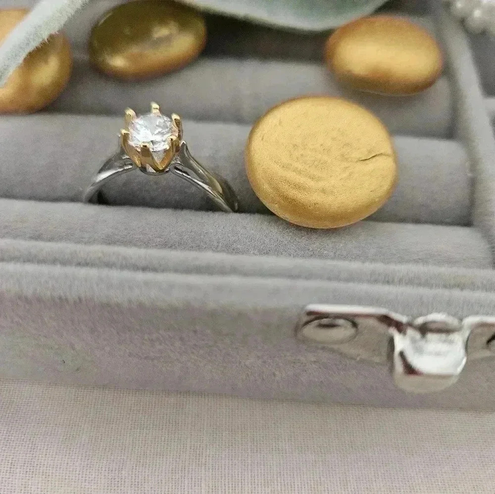 1k classic six claw Moissanit, ring  925 sterling silver. - Picture 2 of 4